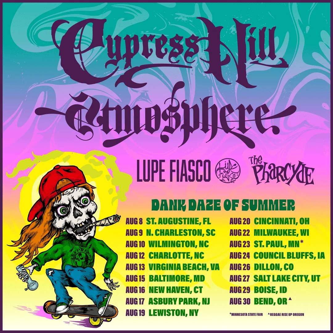Cypress Hill presents Dank Daze Of Summer Tour [Official Event Artwork]