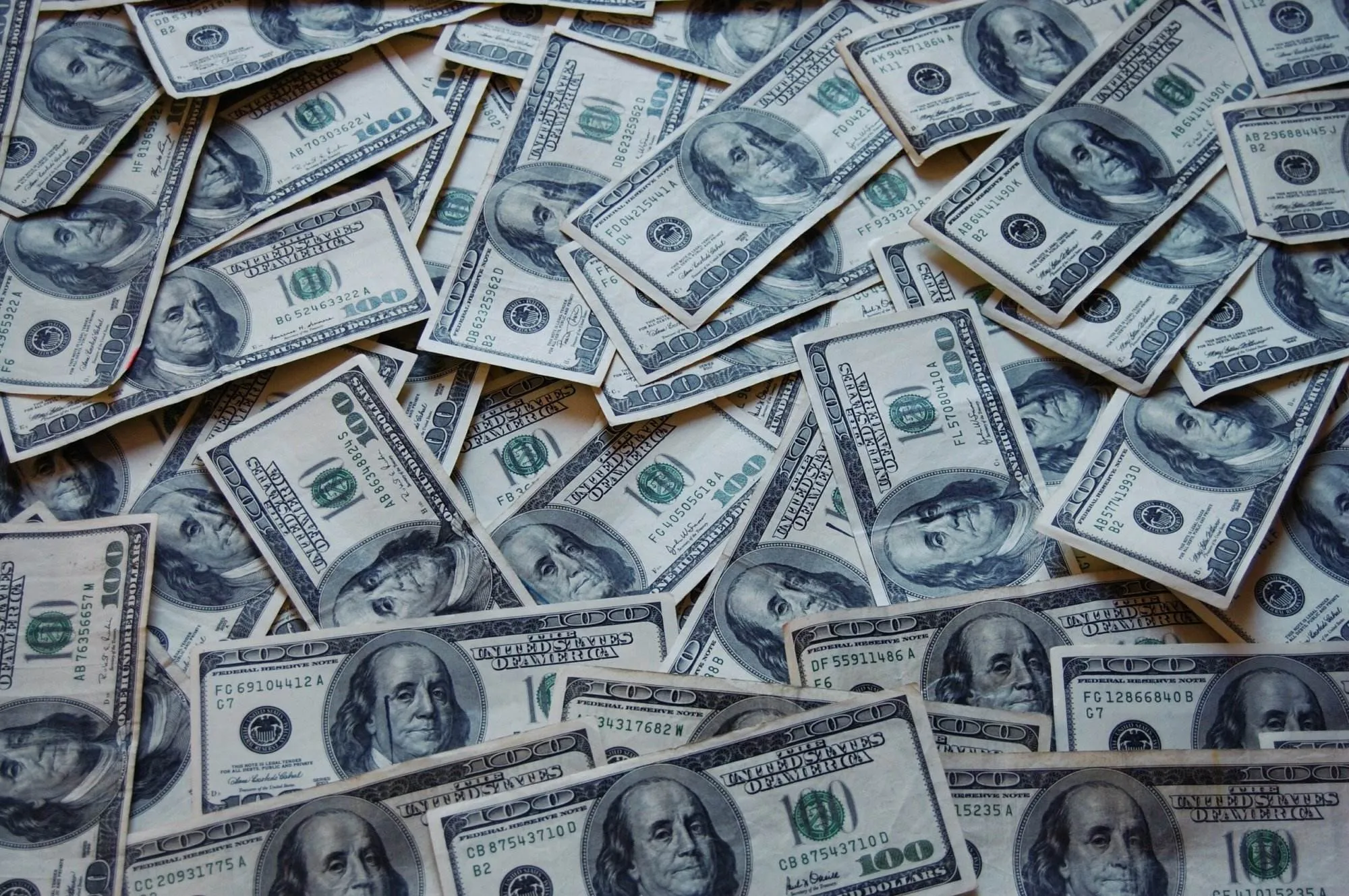 A pile of cash money... $100 bills