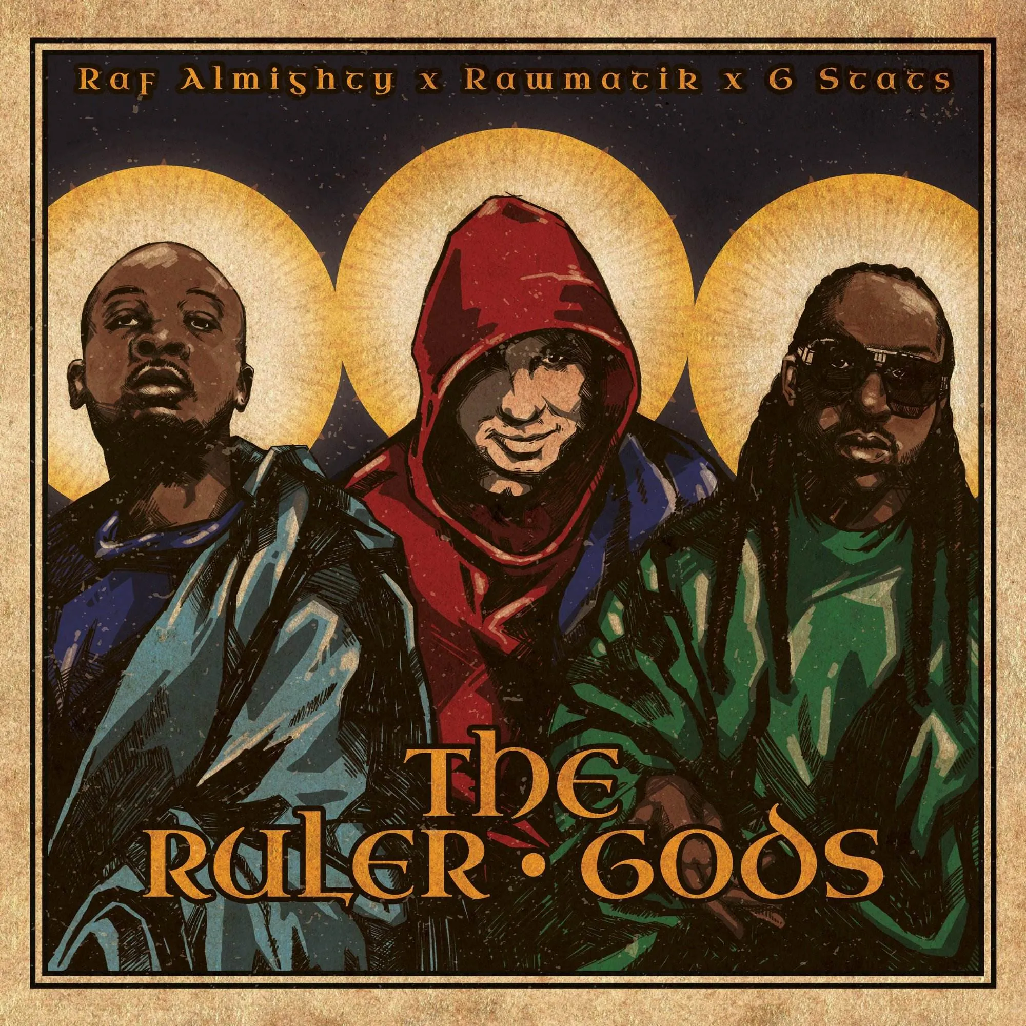 G stats x raf almighty x rawmatik the ruler gods [album artwork]