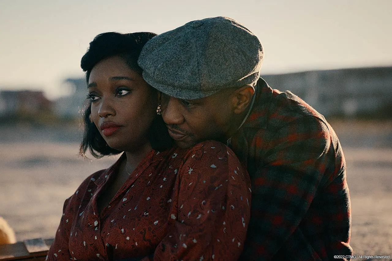 Jonathan majors and christina jackson in 'devotion' movie