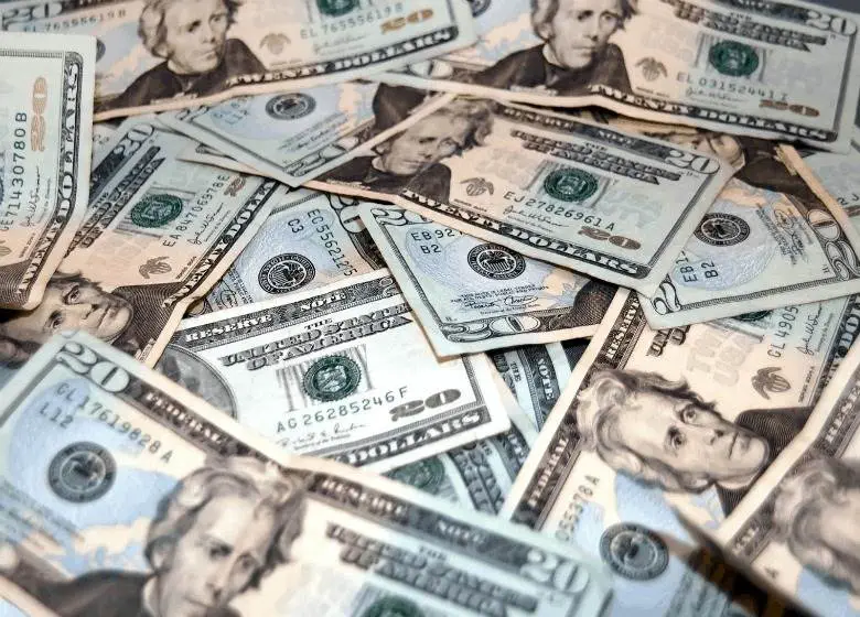 Mountain of money [editorial artwork]