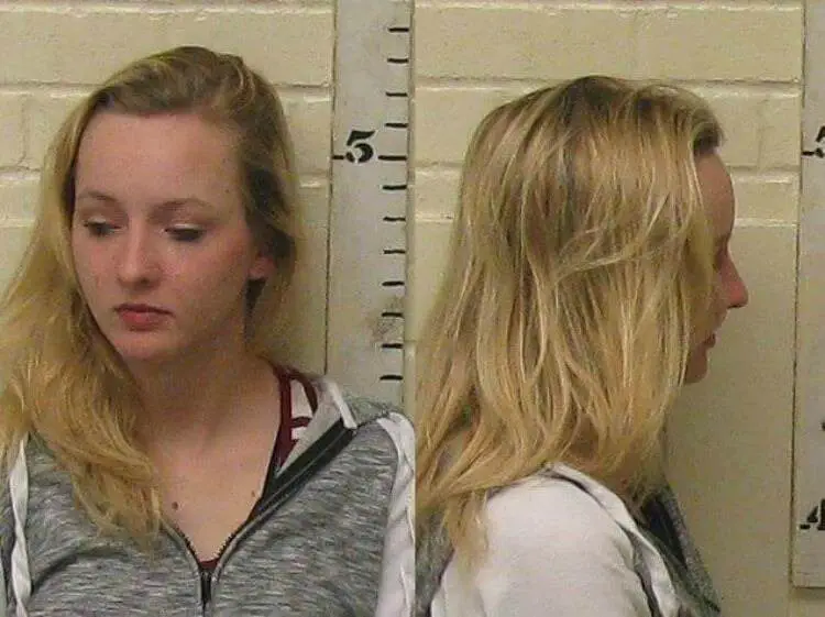 Mugshot of racist white teen Breana Rachelle Harmon-Talbott [Press Photo]