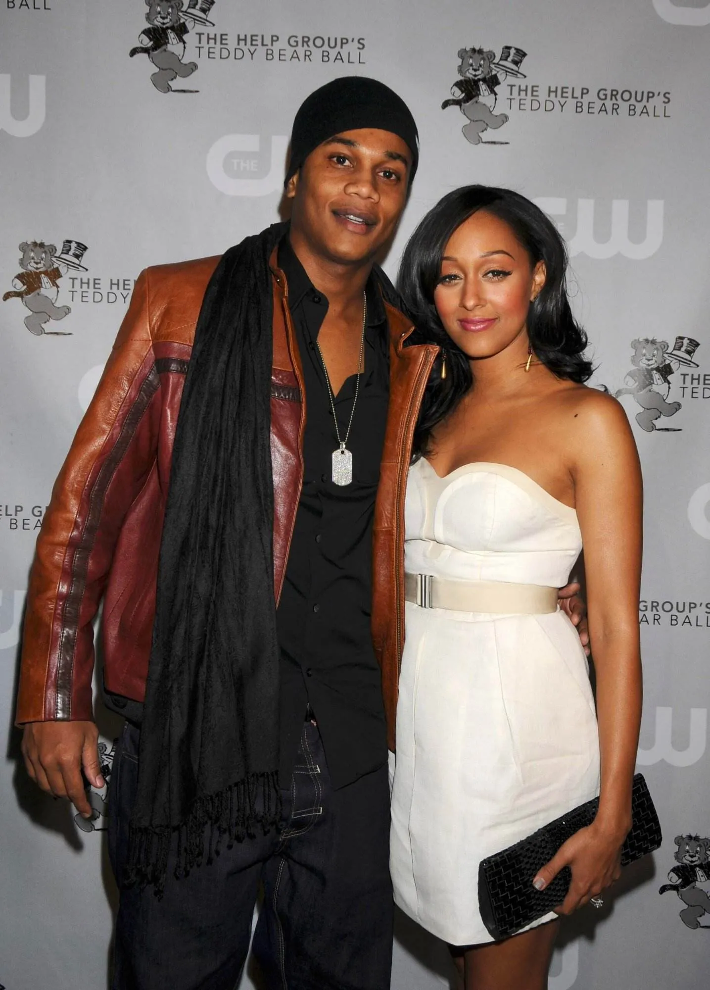 Tia mowry and her husband cory hardrict back in april 20, 2012 [press photo]