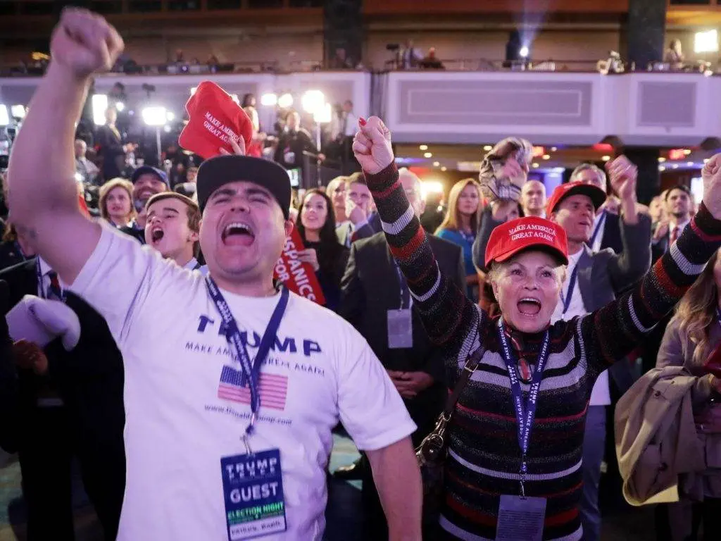 White trump voters at maga rally