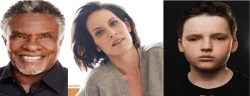 Keith david, annabeth gish, & benjamin evan ainsworth [press collage]