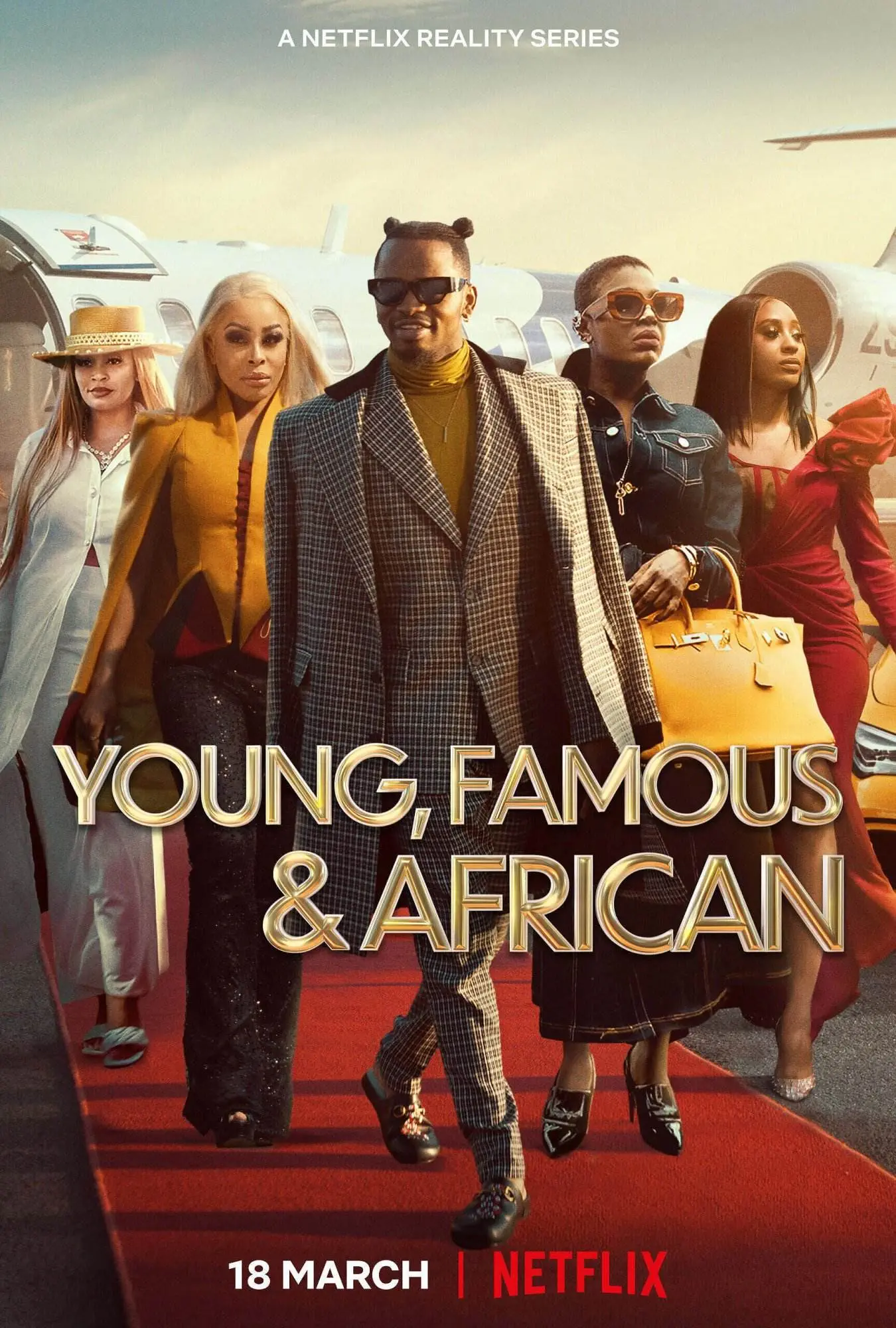 Netflix presents young, famous & african [official web series poster]
