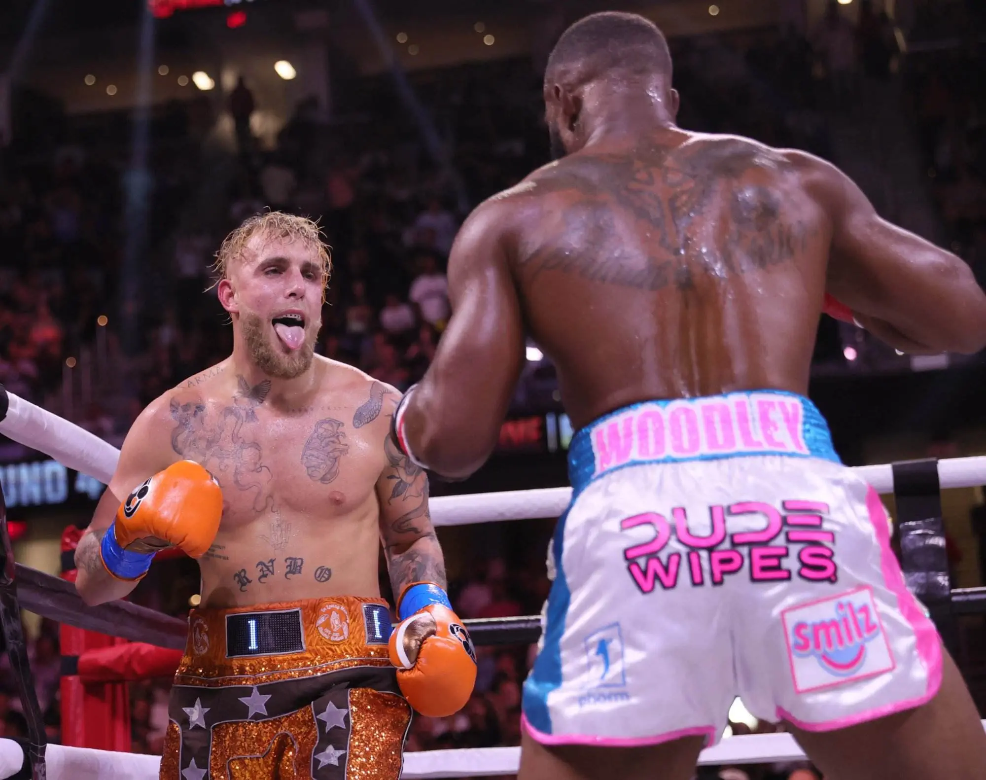 Photo still from jake paul vs. tyron woodley i back in august 29, 2021