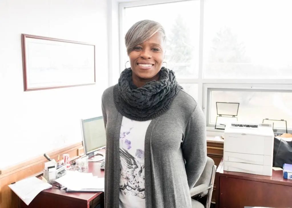 Rhonda Grayer, vice president of W.T. Stevens Construction [Press Photo]