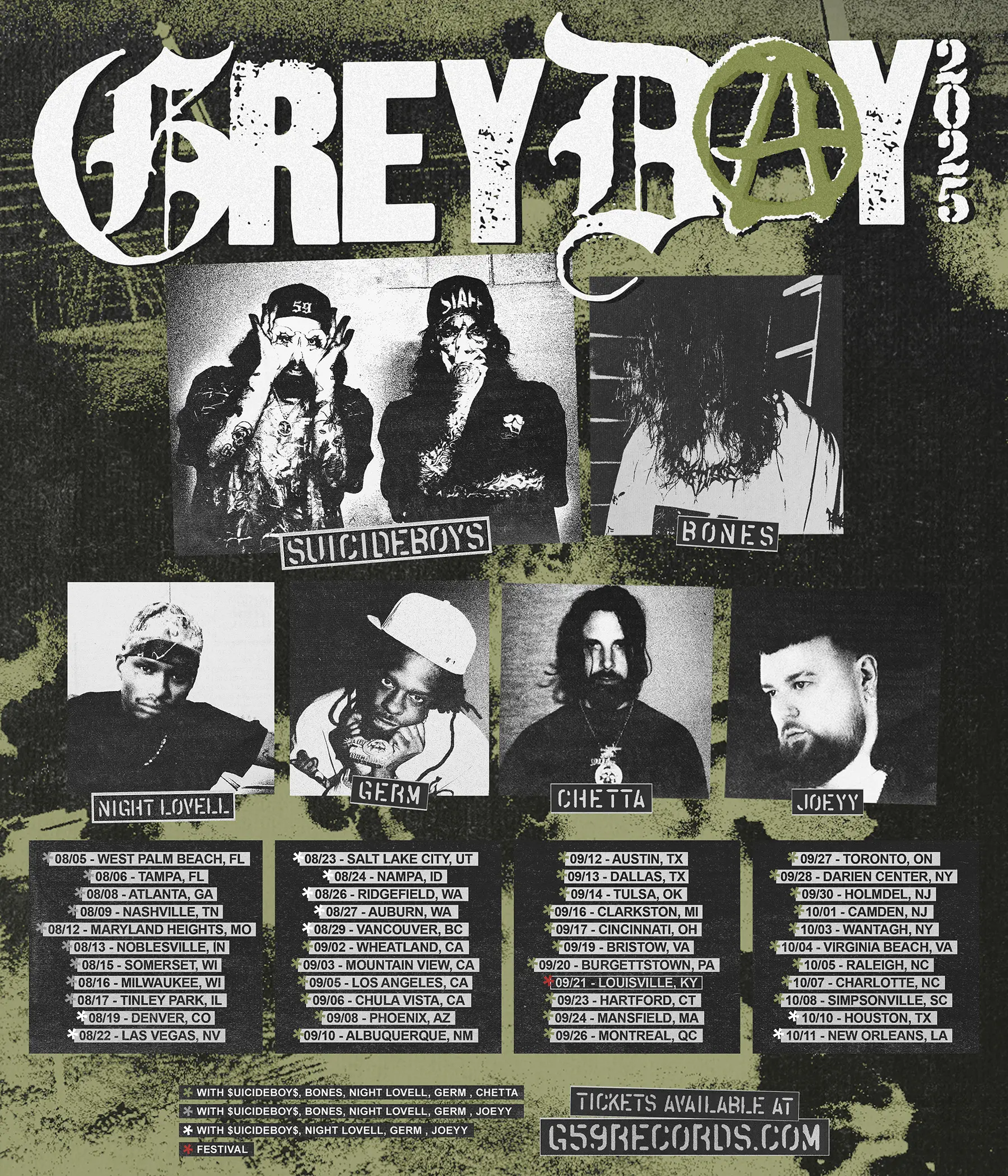 $uicideboy$ - Grey Day Tour 2025 [Official Event Artwork]